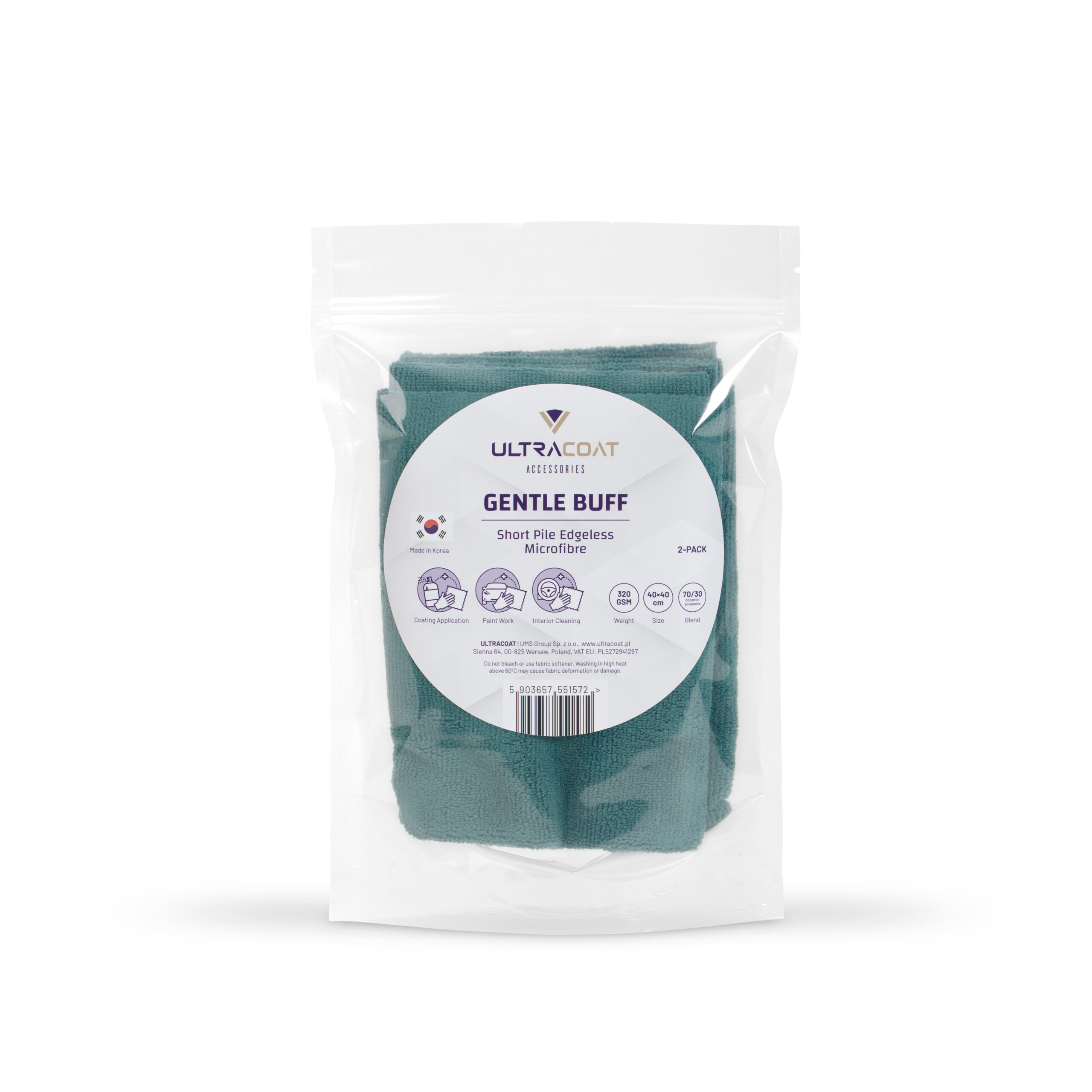 Gentle Buff – 320 GSM Microfibres – 2-pack
